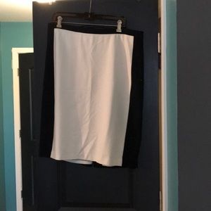 Black and white pencil skirt